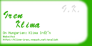 iren klima business card